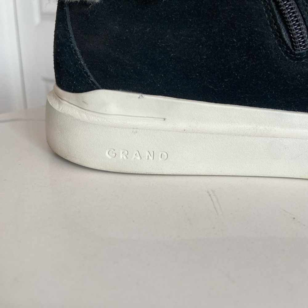 Cole Haan GrandPro Rally Black White Faux Fur-Lined Sneakers Waterproof 9.5 - Picture 4 of 12